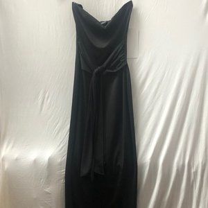 Publik black strapless dress with front tie